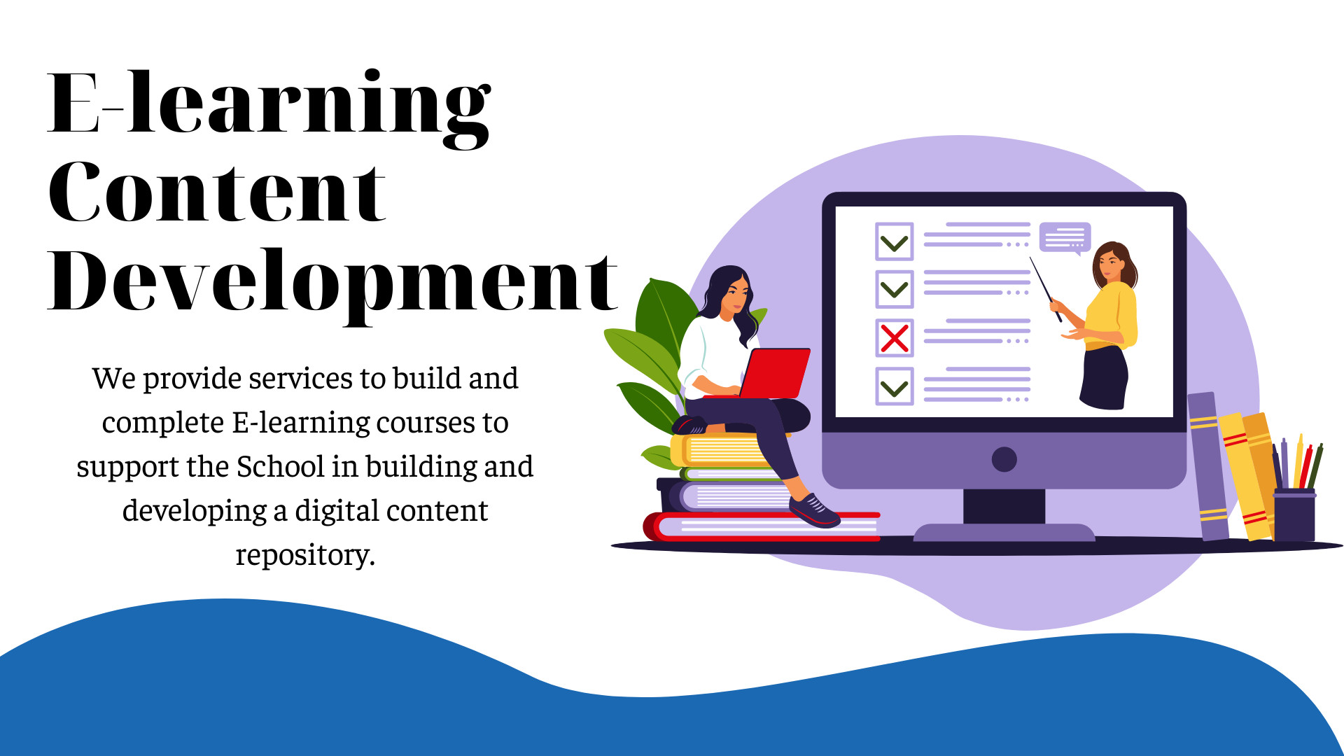 E-learning course construction service